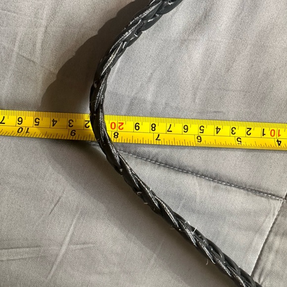 Cole Haan Black Pebble Leather Large Zip Top Tote With Silver Finish - Picture 14 of 14